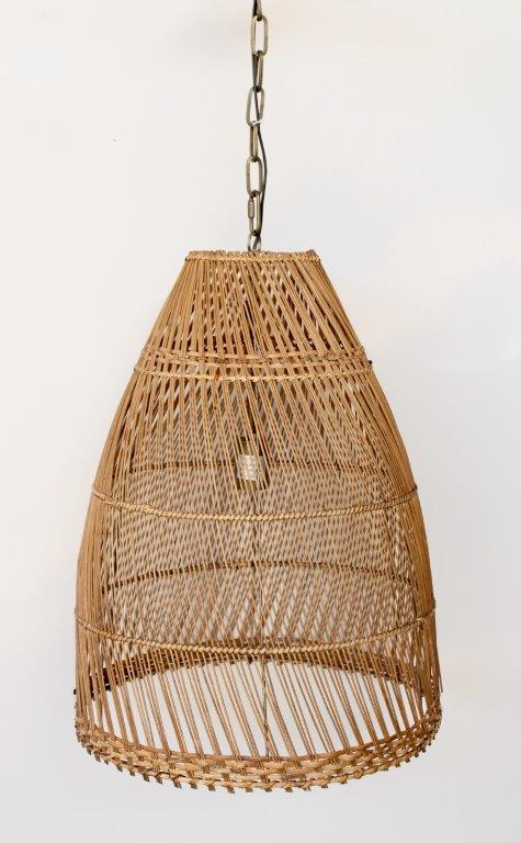 Large Rattan Hanging Light